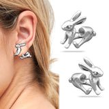 boucles d'oreille lapin dorées, argentées, blanches ou noires-BIJOUX-THE FASHION PARADOX