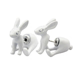 boucles d'oreille lapin dorées, argentées, blanches ou noires-BIJOUX-THE FASHION PARADOX
