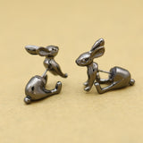 boucles d'oreille lapin dorées, argentées, blanches ou noires-BIJOUX-THE FASHION PARADOX