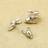 boucles d'oreille lapin dorées, argentées, blanches ou noires-BIJOUX-THE FASHION PARADOX