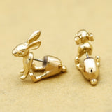 boucles d'oreille lapin dorées, argentées, blanches ou noires-BIJOUX-THE FASHION PARADOX