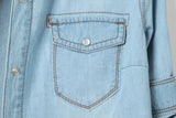 Chemisier court en jean noué - Top - THE FASHION PARADOX