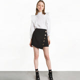 Minijupe asymétrique a boutons - Jupes - THE FASHION PARADOX