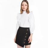 Minijupe asymétrique a boutons - Jupes - THE FASHION PARADOX