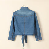 Chemisier court en jean noué - Top - THE FASHION PARADOX