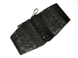 Ceinture dark serre-taille simili-cuir noir corsetée avec laçages - Ceinture et harnais - THE FASHION PARADOX