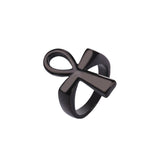 Bague unie dorée, argentée ou noire croix ankh égyptienne - BIJOUX - THE FASHION PARADOX