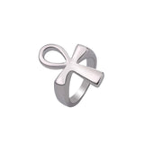 Bague unie dorée, argentée ou noire croix ankh égyptienne - BIJOUX - THE FASHION PARADOX
