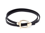 Ceinture végane en simili-cuir double tour avec anneau - Accessoires - THE FASHION PARADOX