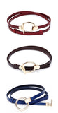 Ceinture végane en simili-cuir double tour avec anneau - Accessoires - THE FASHION PARADOX