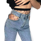 Collants en résilles larges noires taille haute - Leggings et collants - THE FASHION PARADOX