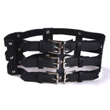 Ceinture serre-taille simili cuir noir, boucles et sangles - Ceinture et harnais - THE FASHION PARADOX