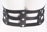 Ceinture serre-taille simili cuir noir, boucles et sangles - Ceinture et harnais - THE FASHION PARADOX