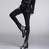 Jean slim taille haute style biker - Pantalons - THE FASHION PARADOX