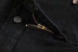Jean slim taille haute style biker - Pantalons - THE FASHION PARADOX