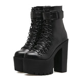 Bottines compensées Rock à lacets - Chaussures - THE FASHION PARADOX