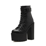 Bottines compensées Rock à lacets - Chaussures - THE FASHION PARADOX