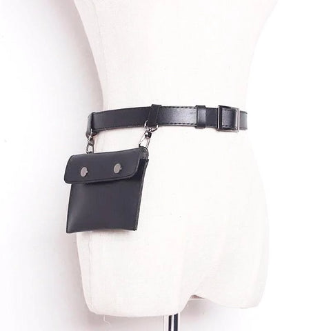 Ceinture végane noire, camel ou lie de vin sacoche, pochette - Ceinture et harnais - THE FASHION PARADOX
