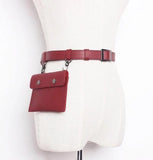 Ceinture végane noire, camel ou lie de vin sacoche, pochette - Ceinture et harnais - THE FASHION PARADOX