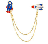 Broche double pins astronaute, spatiale, planète, modèle au choix - BIJOUX - THE FASHION PARADOX