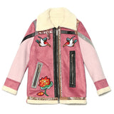 Veste mi saison rose et beige pastel goth aesthetic vintage - Vestes et manteaux - THE FASHION PARADOX