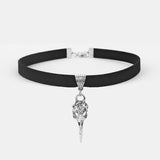Collier chocker ras du cou noir crâne witchcraft pastel goth - BIJOUX - THE FASHION PARADOX