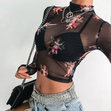 Sous-pull grunge en résille noire anges gardiens - Top - THE FASHION PARADOX