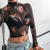 Sous-pull grunge en résille noire anges gardiens - Top - THE FASHION PARADOX