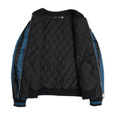 Bombers oversize vert et noir en satin brodé carpe koï, fleurs de cerisier - Vestes et manteaux - THE FASHION PARADOX
