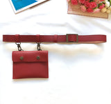 Ceinture végane noire, camel ou lie de vin sacoche, pochette - Ceinture et harnais - THE FASHION PARADOX