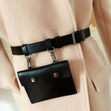 Ceinture végane noire, camel ou lie de vin sacoche, pochette - Ceinture et harnais - THE FASHION PARADOX
