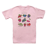 T-shirt droit blanc rose ou jaune motif fruits frais softgirl-T-Shirts-THE FASHION PARADOX