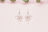 Boucles d'Oreille Oeil d'Horus Oeil d'Oudjat et croix ankh egyptienne