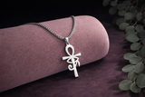 Collier Ankh Horus en acier inoxydable, bijou égyptien contemporain et minimaliste