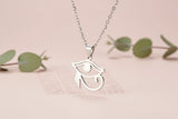 Collier Œil d’Horus en acier inoxydable finition argentée, style intemporel et unisexe