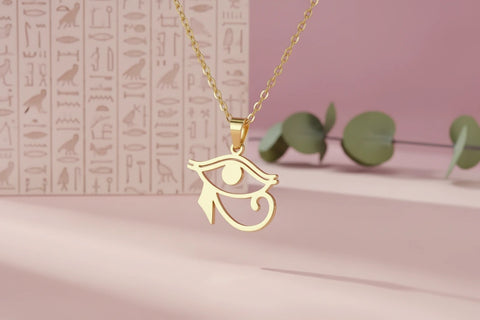 Pendentif Œil d’Horus en acier inoxydable, symbole de protection et de clairvoyance