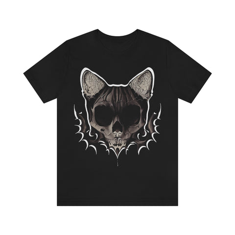 T shirt noir unisexe aesthetic tête de chat t-shirt witch-T-Shirts-THE FASHION PARADOX