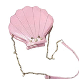 Petit sac à main en simili cuir végan coquillage nacré pailleté rose, blanc, noir ou violet - Accessoires - THE FASHION PARADOX