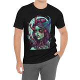 T-shirt noir unisexe sirène zombie artwork grunge-T-Shirts-THE FASHION PARADOX