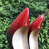 Escarpins 8 10 ou 12cm noirs et rouges dégradés-Chaussures-THE FASHION PARADOX
