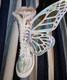 Bottes chaussures holographiques ailes de papillon-Chaussures-THE FASHION PARADOX
