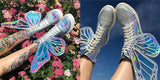Bottes chaussures holographiques ailes de papillon-Chaussures-THE FASHION PARADOX
