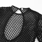 Body en résille noir ou blanc style streetwear, sportwear - Bodys - THE FASHION PARADOX