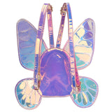 Mini sac à dos rose holographique ailes de papillons - Accessoires - THE FASHION PARADOX