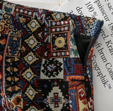 Mini jupe jacquard géométrique tapisserie multicolore-Jupes-THE FASHION PARADOX