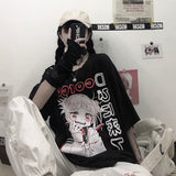 T-shirt noir ou blanc manga coupe droite weeb egirl-T-Shirts-THE FASHION PARADOX
