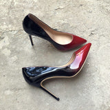 Escarpins 8 10 ou 12cm noirs et rouges dégradés-Chaussures-THE FASHION PARADOX