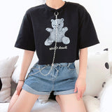 Crop top t-shirt ample kawaii harajuku chaine aesthetic-T-Shirts-THE FASHION PARADOX