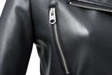Blouson noir perfecto similicuir col large et ceinture - Vestes et manteaux - THE FASHION PARADOX