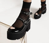 Chaussures plateforme noires, roses, violettes, lolita pastel goth - Chaussures - THE FASHION PARADOX